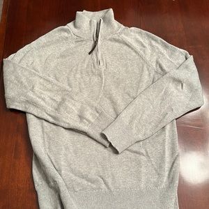 Crewcuts, youth 1/4 zip sweater. Light gray. New - worn once.